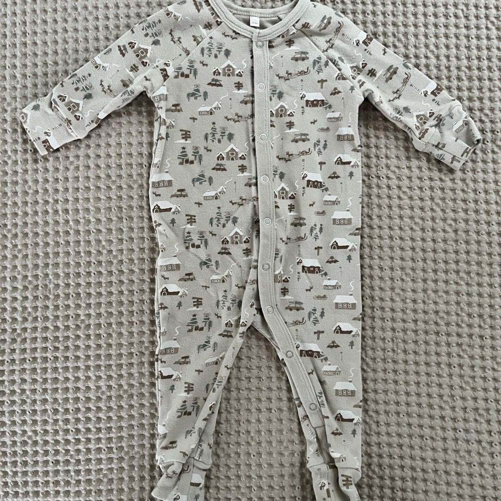 Rylee & Cru button up holiday Christmas sleeper pajamas